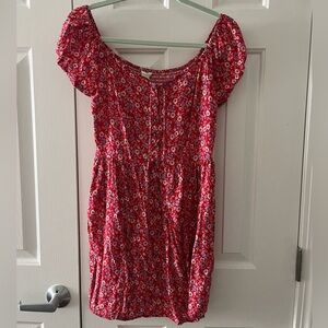 Aeropostale Red Floral Dress Size Medium